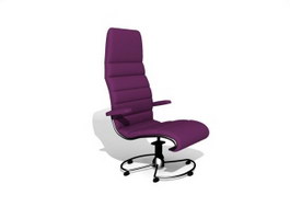 High back executive chair 3d model preview