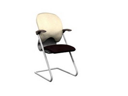 Cantilever Office Cushion Armchair 3d model preview