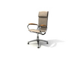 High back office manage chair 3d model preview