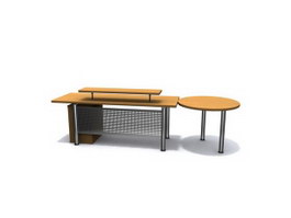 Reception Counter Desk 3d model preview