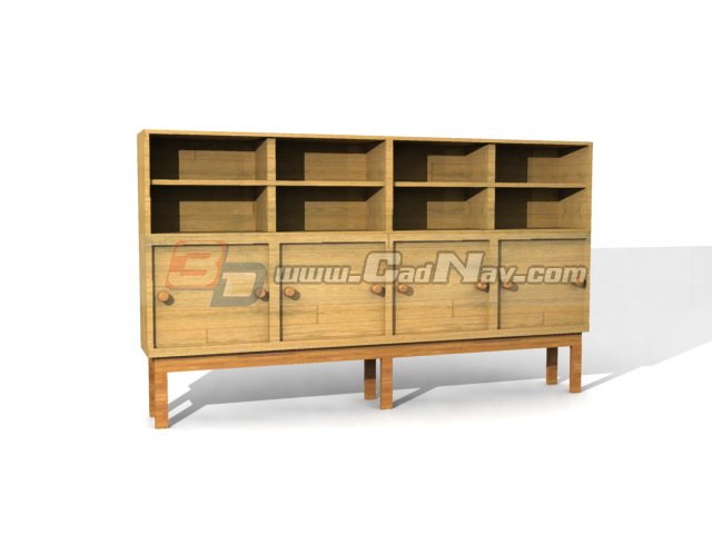 Office shelf storage cabinet 3d rendering
