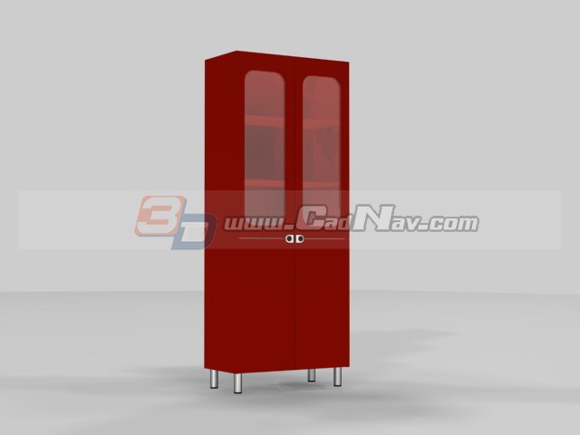 Combination lock filing cabinet 3d rendering