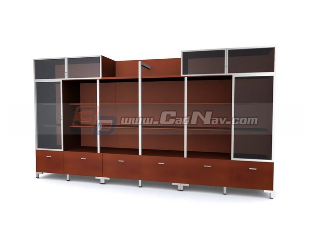 Office filing cabinet storage shelf 3d rendering