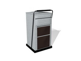 Portable filing cabinet 3d model preview