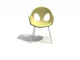 Outdoor Garden Plastic Chair 3d model preview