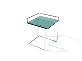 Metal frame small side table 3d preview