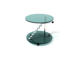 Modern glass side table 3d model preview