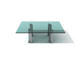 Glass Sofa table 3d model preview