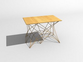 Coffe table wooden 3d preview