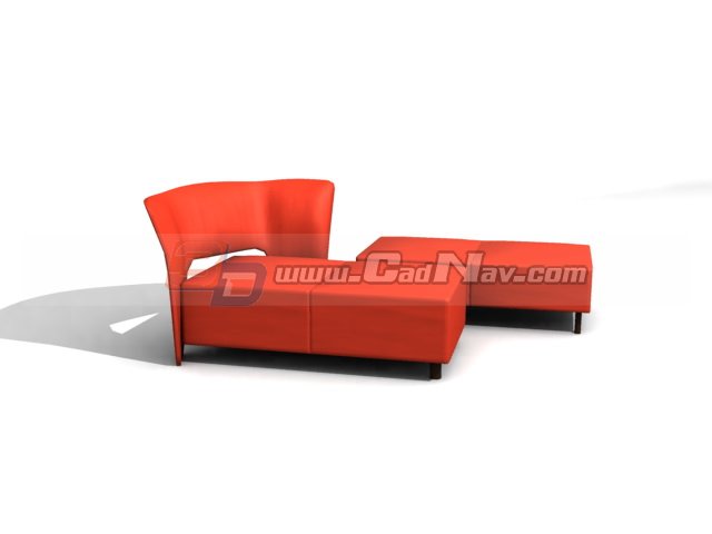 Salon waiting chair sofa 3d rendering