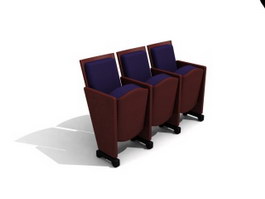 Cinema auditorium chair 3d preview