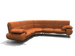 Hotel lobby waiting sofa 3d model preview
