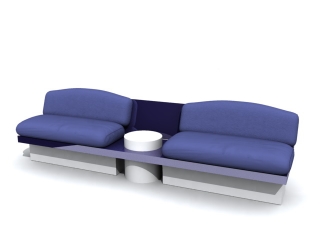 Airport VIP room waiting chair 3d preview