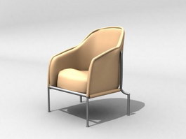 Soft couch armchair 3d model preview
