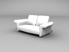 Sitting room two-seater sofa 3d model preview