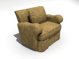 Classic fabric sofa 3d model preview