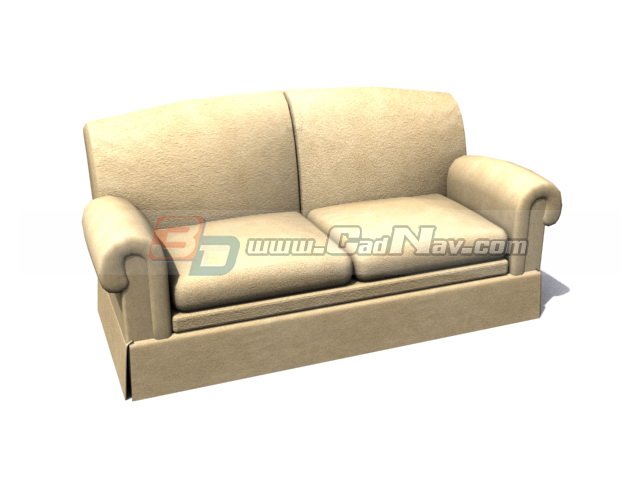 Office two-seater sofa 3d rendering