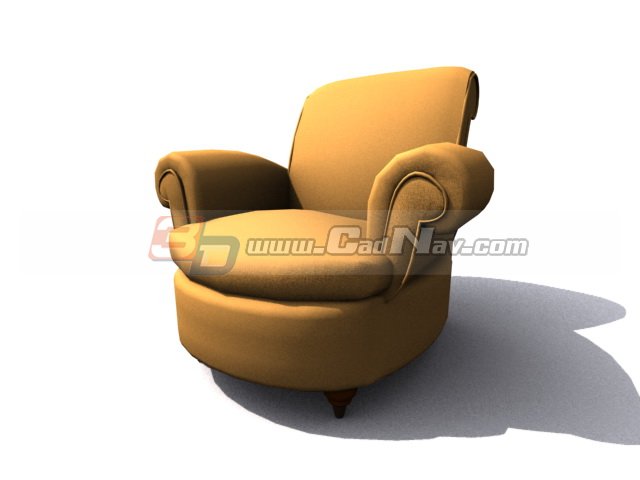 Reclining sofa 3d rendering