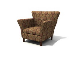 Single seat sofa 3d model preview