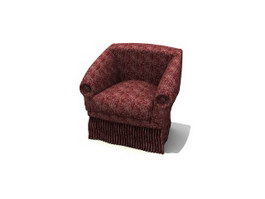 Single sofa chair 3d model preview