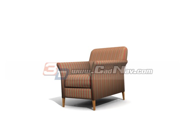 Hotel furniture sofa chair 3d rendering