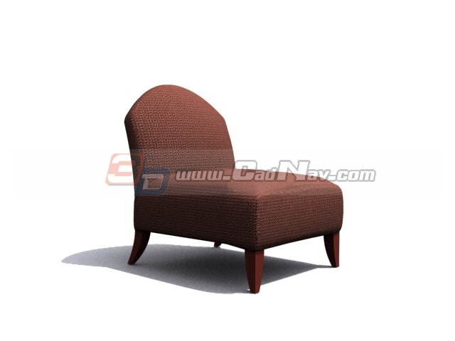 Coffee shop cushion chair 3d rendering