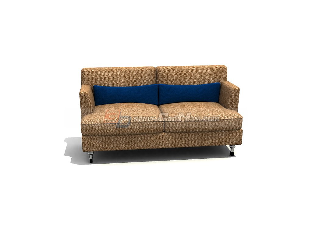 Two-seater couch sofa 3d rendering