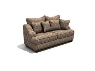 Settee sofa furniture 3d model preview