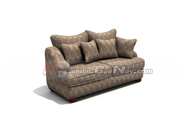 Settee sofa furniture 3d rendering