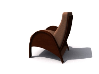Reclining sofa chair 3d model preview