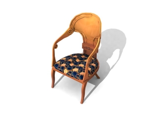 Carving Dining Chair 3d model preview