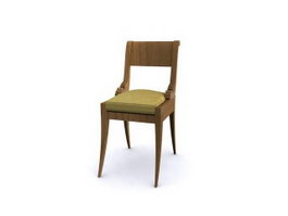 Restaurant Furniture Wooden Banquet Chair 3d model preview