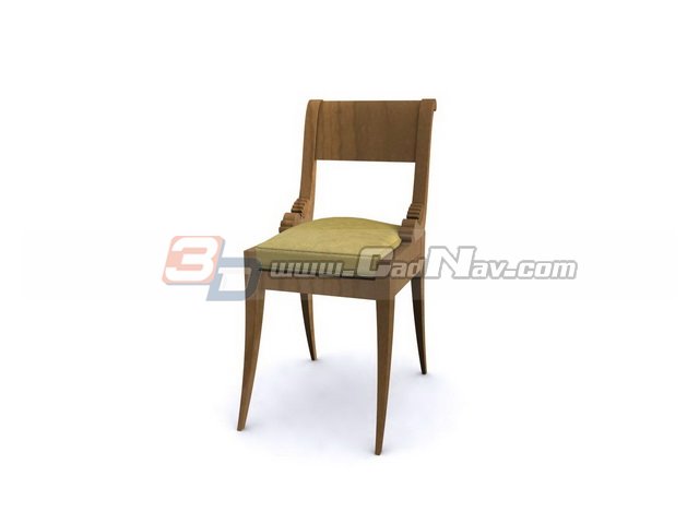 Restaurant Furniture Wooden Banquet Chair 3d rendering