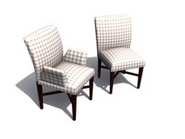 Restaurant dining chairs 3d model preview