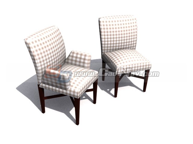 Restaurant dining chairs 3d rendering