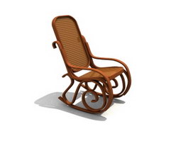 Antique rocking chair 3d preview