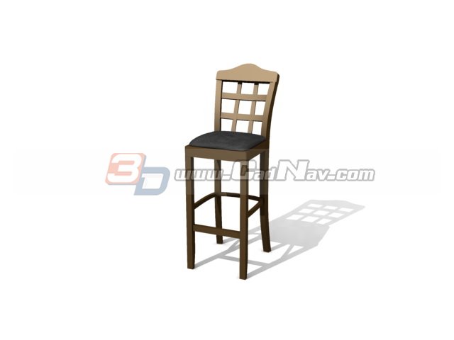 High end bar stools 3d rendering