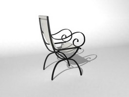 Outdoor garden lounging chair 3d model preview