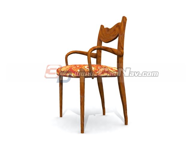 Dining room wood chair 3d rendering