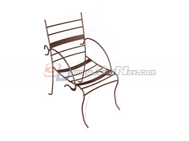 Outdoor Leisure metal chair 3d rendering