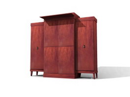 Antique furniture cabinet  for bedroom 3d model preview