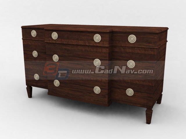Antique Furniture Bedroom storage cabinet 3d rendering