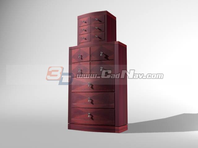 Antique Furniture storage lockers 3d rendering