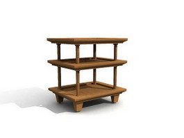 Wooden Storage Rack 3d preview