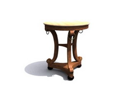 Antique Furniture Wooden Side table 3d preview