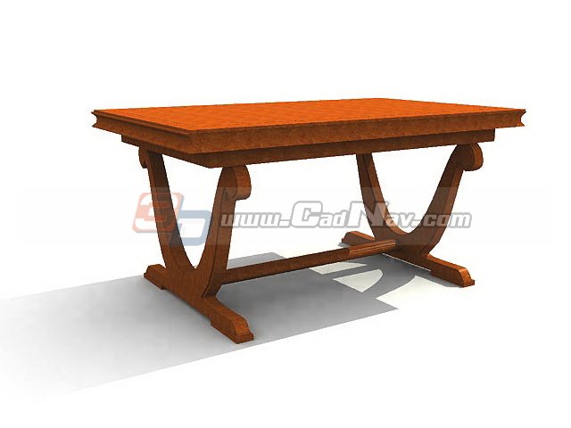 Antique Furniture Solid wood Coffee Table 3d rendering