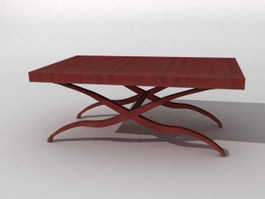 Living room furniture coffee table 3d model preview