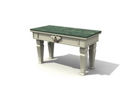 European Antique Table Bedroom End table 3d model preview