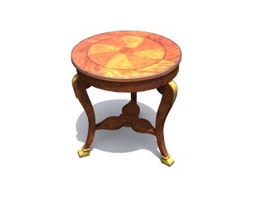 Antique Dining Table Painting Design 3d model preview