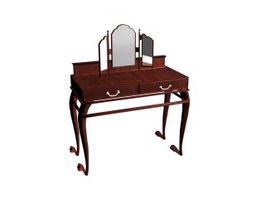 Wooden antique dressing-table 3d preview